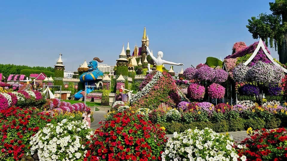 在生日当天，奇迹花园（Miracle Garden）免费入园的花朵奇迹
